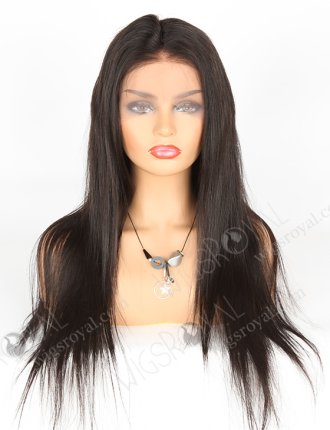 In Stock Indian Remy Hair 22" Straight Natural Color Lace Front Wig SLF-01272