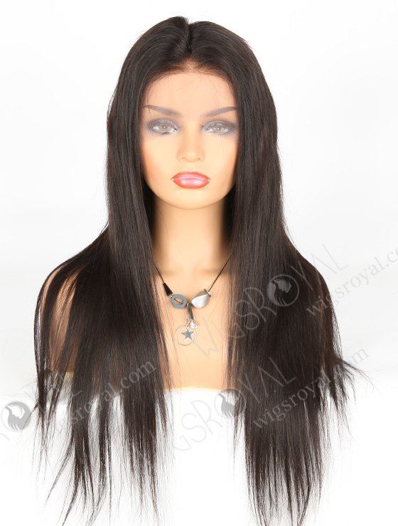 In Stock Indian Remy Hair 22" Straight Natural Color Lace Front Wig SLF-01272-936