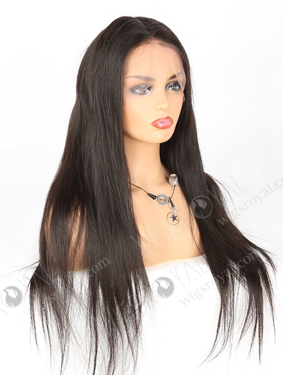 In Stock Indian Remy Hair 24" Straight Natural Color Lace Front Wig SLF-01273-930