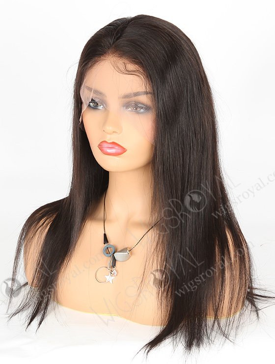 In Stock Indian Remy Hair 18" Straight Natural Color Lace Front Wig SLF-01270-953