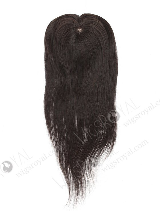 Clip On Volume Human Hair Toppers for Thinning Crown | In Stock 5.5"*6" Indian Virgin Hair 18" Straight Natural Color Silk Top Hair Topper-015-1300