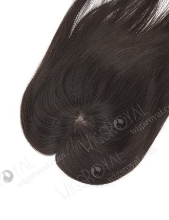 In Stock 5.5"*6" Indian Virgin Hair 18" Straight Natural Color Silk Top Hair Topper-015