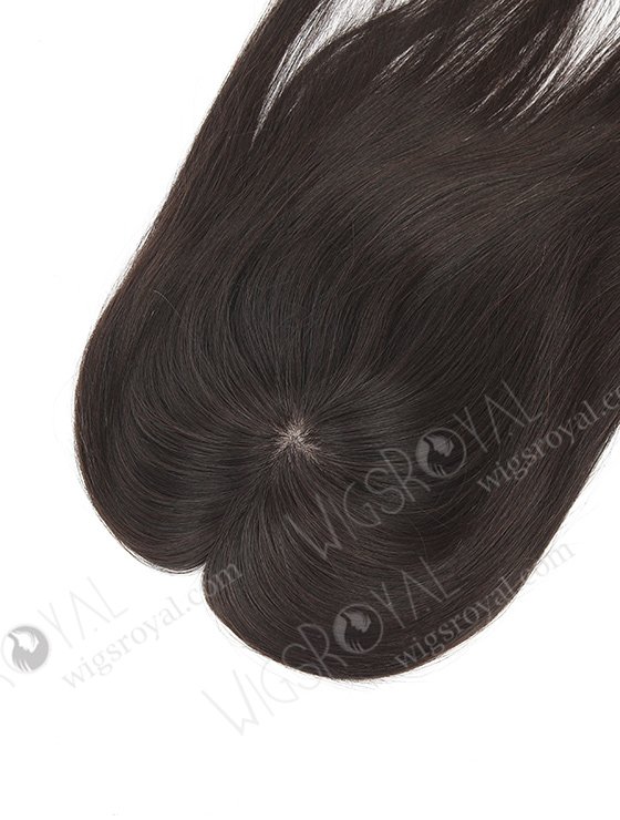 Clip On Volume Human Hair Toppers for Thinning Crown | In Stock 5.5"*6" Indian Virgin Hair 18" Straight Natural Color Silk Top Hair Topper-015-1301