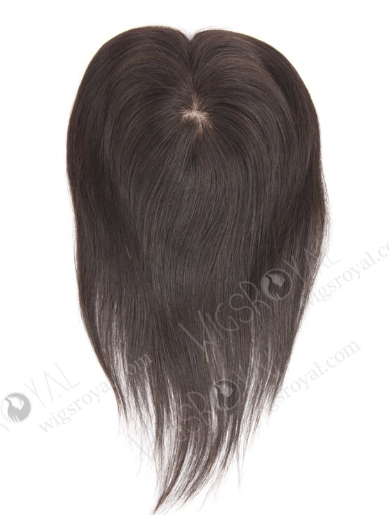 In Stock 5.5"*6" Indian Virgin Hair 12" Straight Natural Color Silk Top Hair Topper-012-1262
