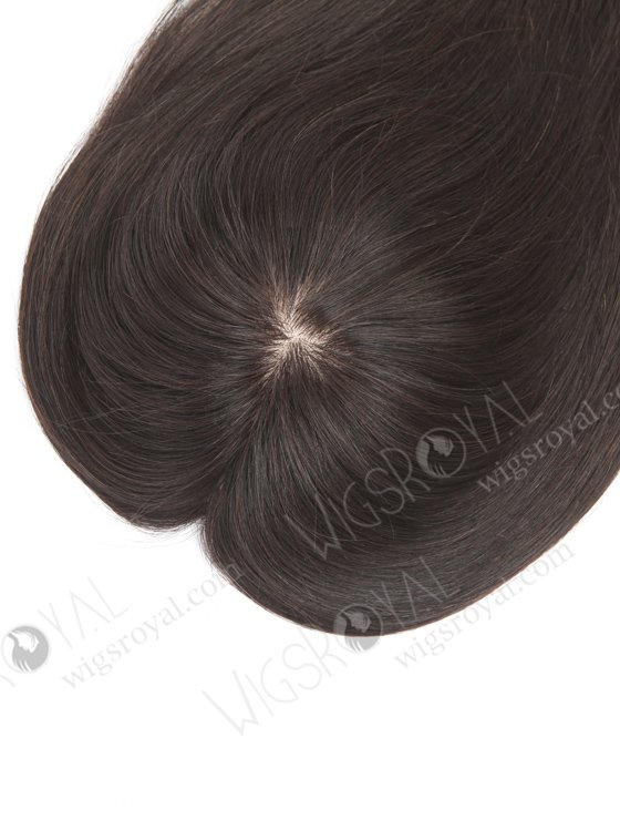 Best Human Hair Crown Toppers for Short Thinning Hair | In Stock 5.5"*6" Indian Virgin Hair 12" Straight Natural Color Silk Top Hair Topper-012-1261