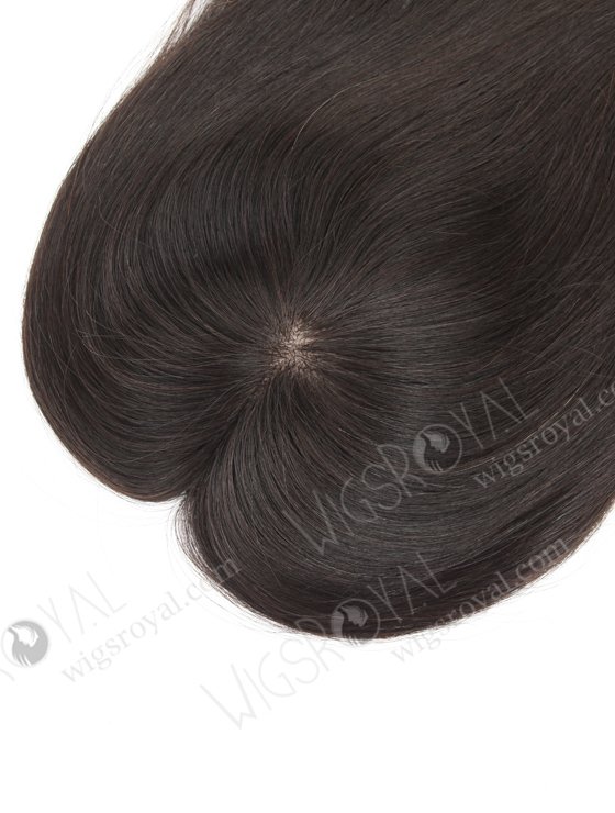 In Stock 5.5"*6" Indian Virgin Hair 14" Straight Natural Color Silk Top Hair Topper-013-1280