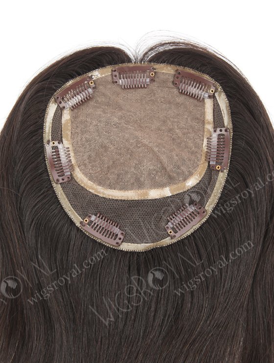 Best Natural Hair Toppers for Thinning Hair  | In Stock 5.5"*6" Indian Virgin Hair 14" Straight Natural Color Silk Top Hair Topper-013-1279