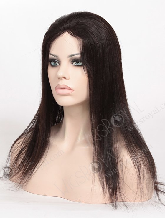 In Stock Malaysian Virgin Hair 16" Light Yaki Natural Color Full Lace Glueless Wig GL-03034-1374