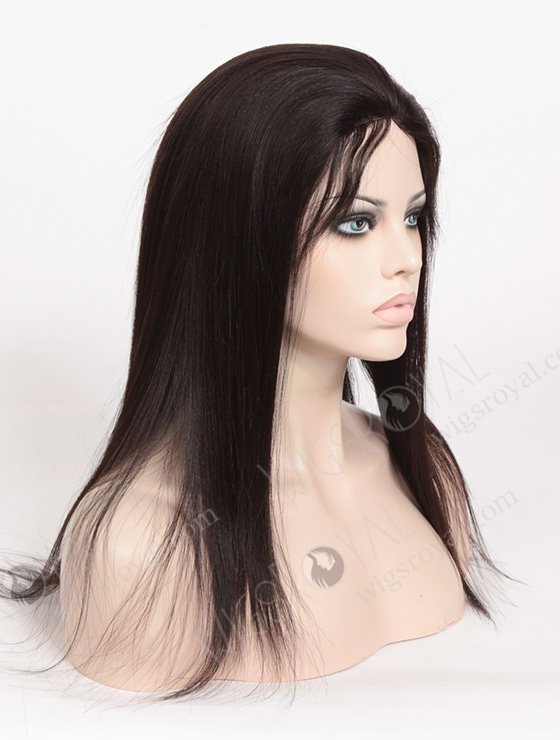 In Stock Malaysian Virgin Hair 16" Light Yaki Natural Color Full Lace Glueless Wig GL-03034-1376