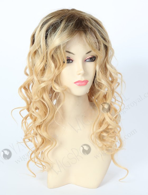 Dark Roots Blonde Curly Wigs For White Women WR-LW-030-1520
