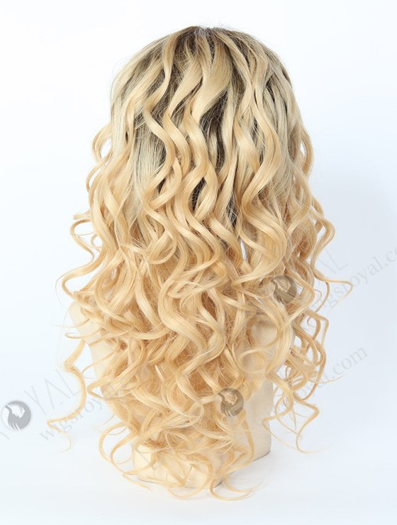 Dark Roots Blonde Curly Wigs For White Women WR-LW-030-1521