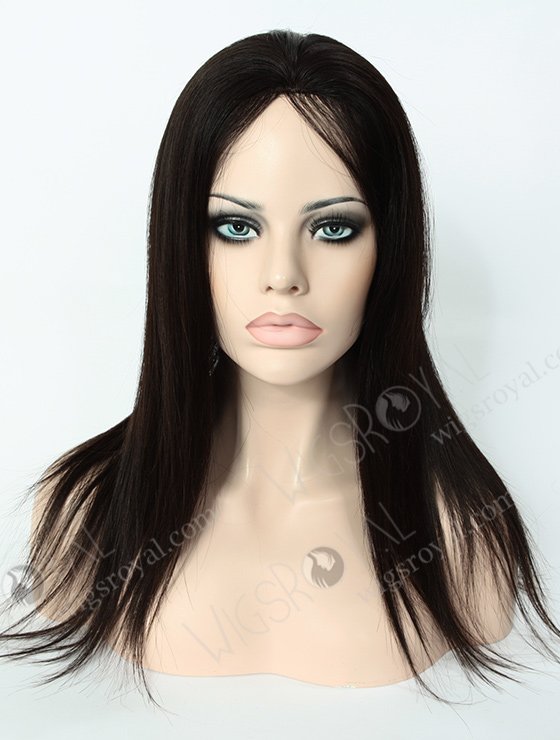 In Stock Malaysian Virgin Hair 16" Straight Natural Color Silk Top Glueless Wig GL-03024-1452