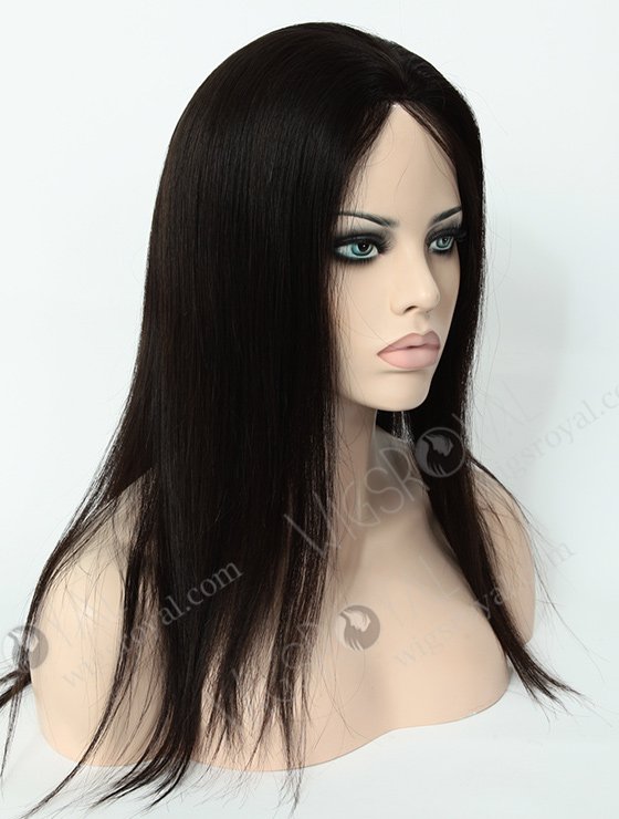 In Stock Malaysian Virgin Hair 16" Straight Natural Color Silk Top Glueless Wig GL-03024-1455