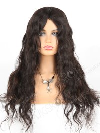 In Stock Malaysian Virgin Hair 22" Natural Straight Natural Color Silk Top Glueless Wig GL-03044