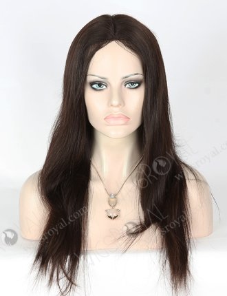 In Stock Malaysian Virgin Hair 18" Straight Natural Color Silk Top Glueless Wig GL-03040