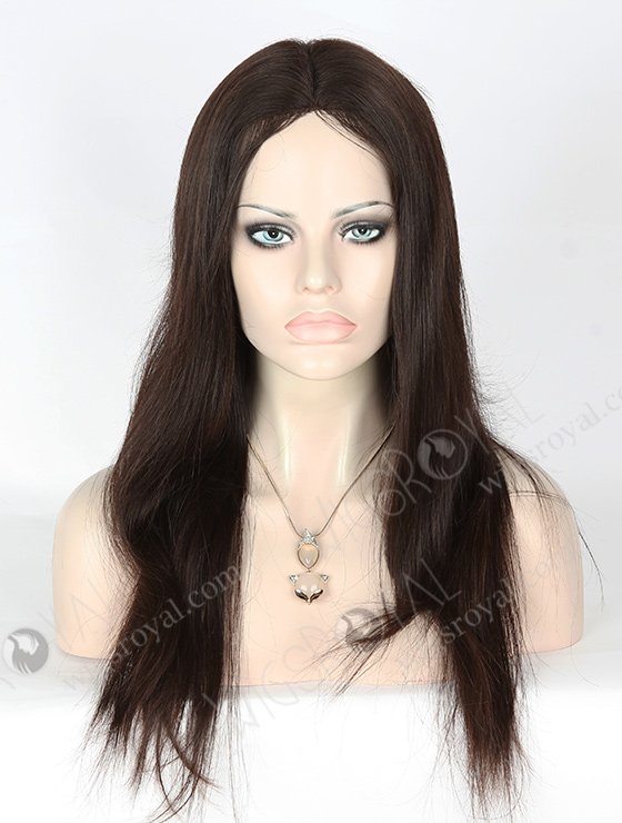In Stock Malaysian Virgin Hair 18" Straight Natural Color Silk Top Glueless Wig GL-03040-1479
