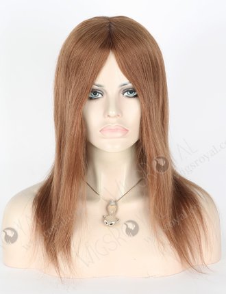 In Stock Malaysian Virgin Hair 14" Straight 9# Color Silk Top Glueless Wig GL-03029