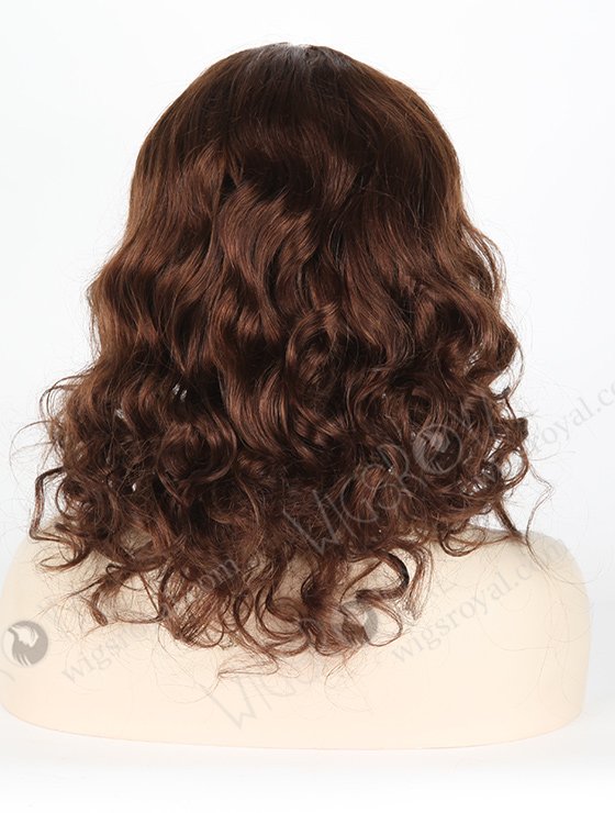 In Stock Malaysian Virgin Hair 14" Big Curl 4# Color Silk Top Glueless Wig GL-03031-1370
