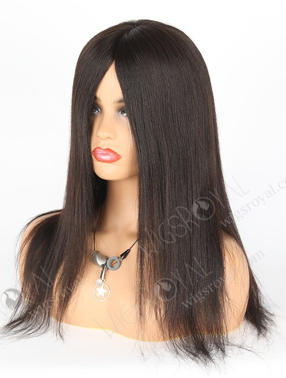 In Stock Malaysian Virgin Hair 16" Light Yaki Natural Color Silk Top Glueless Wig GL-03035-1381