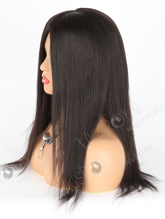 In Stock Malaysian Virgin Hair 16" Light Yaki Natural Color Silk Top Glueless Wig GL-03035-1382