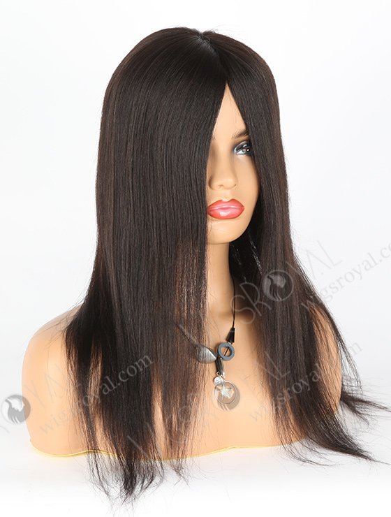 In Stock Malaysian Virgin Hair 16" Light Yaki Natural Color Silk Top Glueless Wig GL-03035-1383