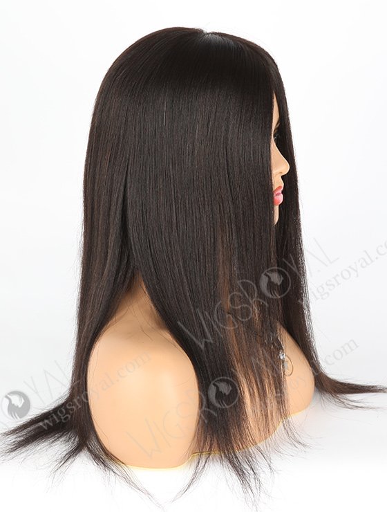 In Stock Malaysian Virgin Hair 16" Light Yaki Natural Color Silk Top Glueless Wig GL-03035-1384