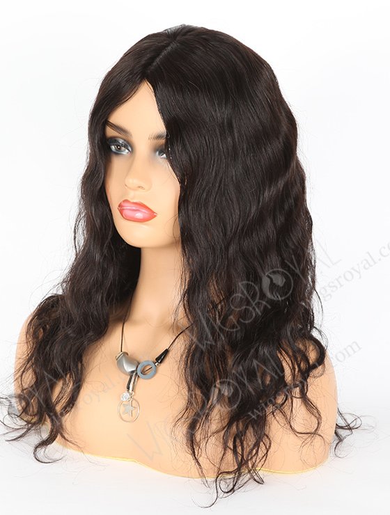 In Stock Malaysian Virgin Hair 16" Natural Straight Natural Color Silk Top Glueless Wig GL-03043-1398