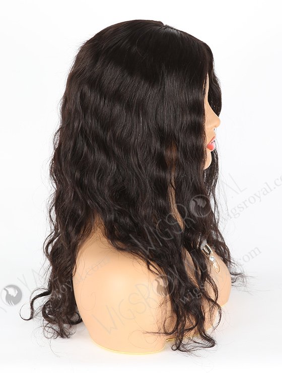 In Stock Malaysian Virgin Hair 16" Natural Straight Natural Color Silk Top Glueless Wig GL-03043-1402