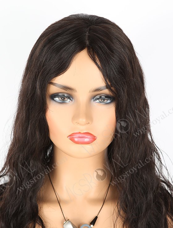 In Stock Malaysian Virgin Hair 18" Natural Straight Natural Color Silk Top Glueless Wig GL-03025-1406