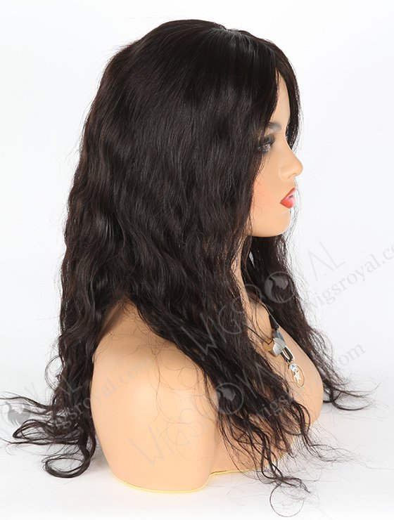 In Stock Malaysian Virgin Hair 18" Natural Straight Natural Color Silk Top Glueless Wig GL-03025-1410