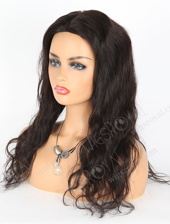 In Stock Malaysian Virgin Hair 18" Natural Straight Natural Color Silk Top Glueless Wig GL-03026-1414