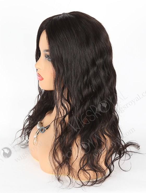 In Stock Malaysian Virgin Hair 16" Natural Straight Natural Color Silk Top Glueless Wig GL-03021-1391