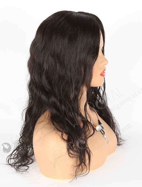 In Stock Malaysian Virgin Hair 16" Natural Straight Natural Color Silk Top Glueless Wig GL-03021-1394
