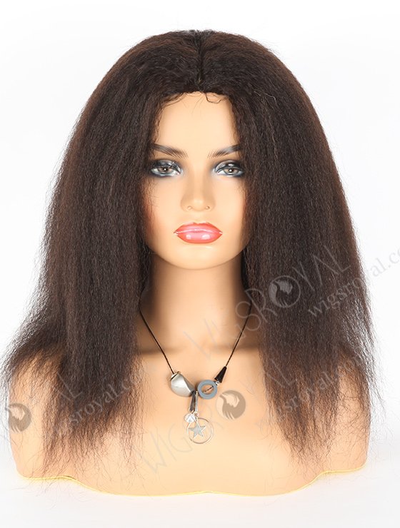 In Stock Malaysian Virgin Hair 14" Italian Yaki Natural Color Silk Top Glueless Wig GL-03030-1355