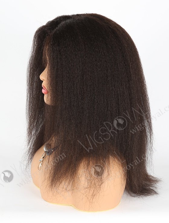 In Stock Malaysian Virgin Hair 14" Italian Yaki Natural Color Silk Top Glueless Wig GL-03030-1360