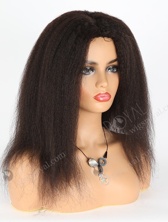 In Stock Malaysian Virgin Hair 14" Italian Yaki Natural Color Silk Top Glueless Wig GL-03030-1357