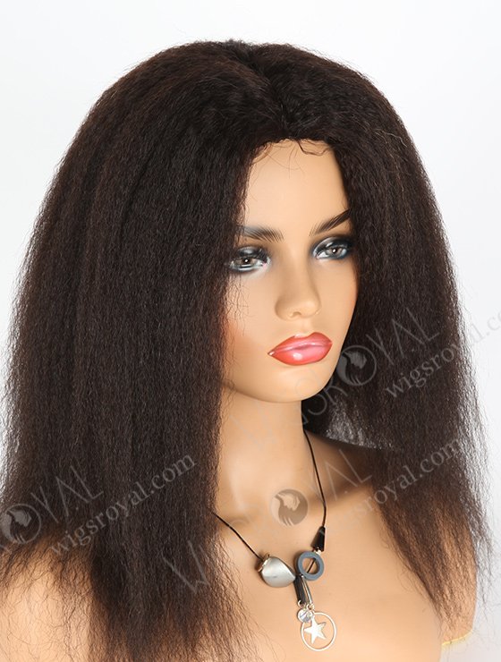 In Stock Malaysian Virgin Hair 14" Italian Yaki Natural Color Silk Top Glueless Wig GL-03030-1358