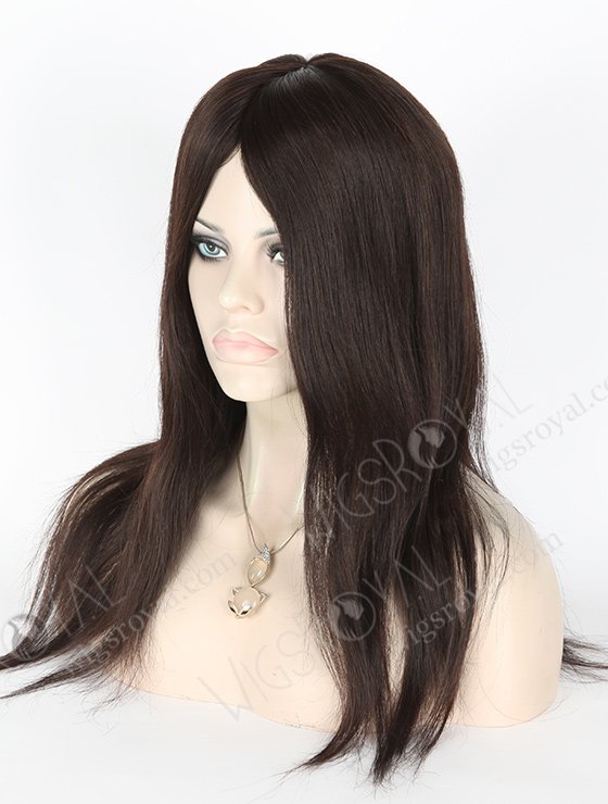In Stock Malaysian Virgin Hair 16" Straight Natural Color Silk Top Glueless Wig GL-03020-1444