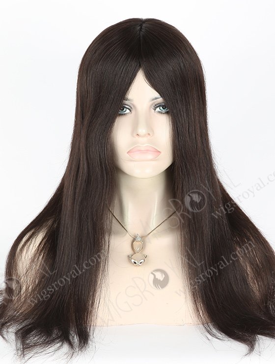 In Stock Malaysian Virgin Hair 18" Straight Natural Color Silk Top Glueless Wig GL-03027-1458