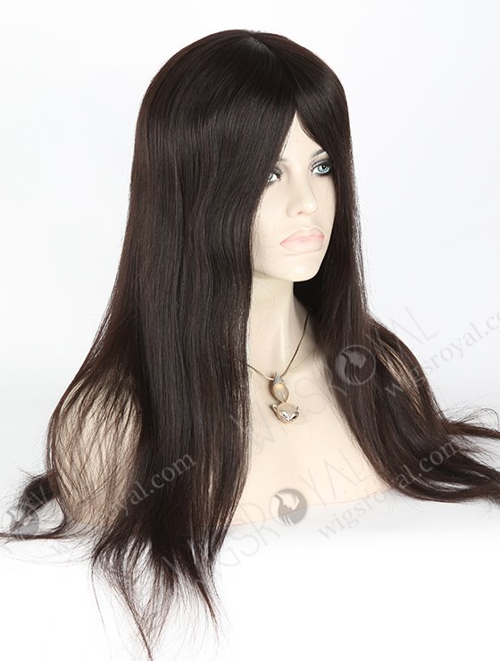 In Stock Malaysian Virgin Hair 18" Straight Natural Color Silk Top Glueless Wig GL-03027-1460