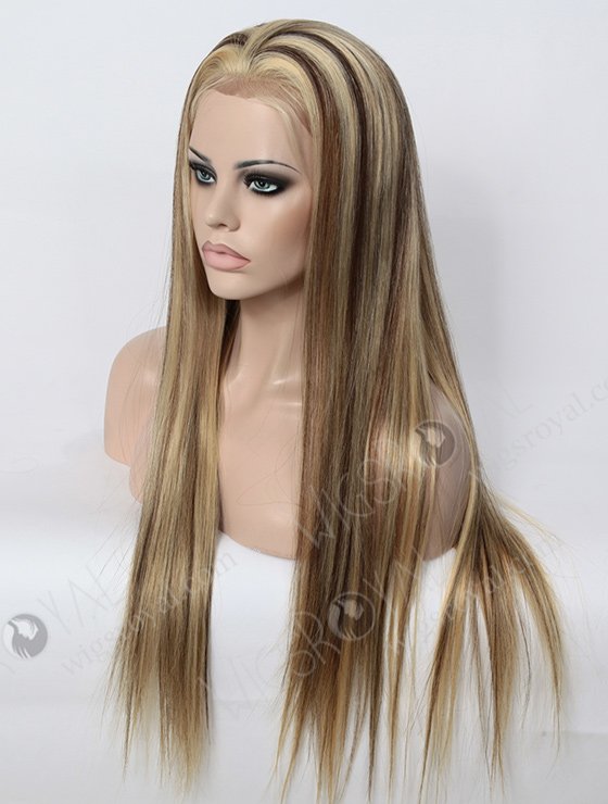 Blonde Hair with Brown Highlight Human Hair Wigs WR-LW-035-1564