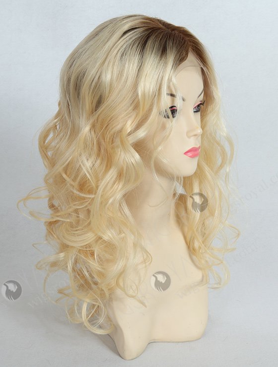 Dark Roots Human Hair Blonde Wigs WR-LW-038-1590