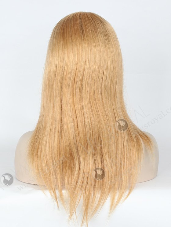 In Stock Brazilian Virgin Hair 14" Straight 18/22# Evenly Blended Color Silk Top Glueless Wig GL-04062-1670