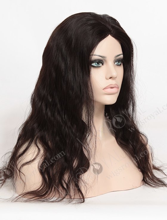 In Stock Brazilian Virgin Hair 18" Natural Wave Natural Color Silk Top Glueless Wig GL-04045-1768