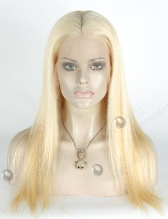 In Stock Brazilian Virgin Hair 18" Straight 613# Color Lace Front Wig MLF-04005