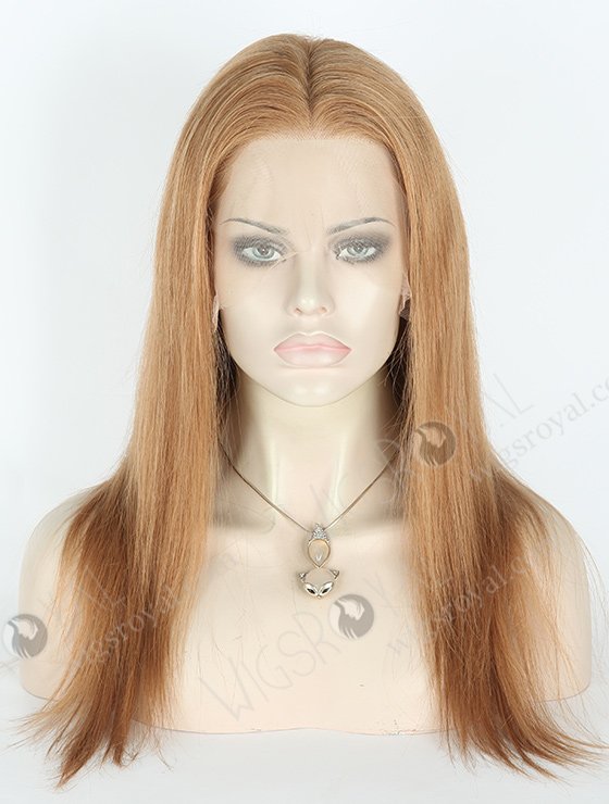 In Stock Brazilian Virgin Hair 16" Straight 8a# Color Lace Front Wig MLF-04003