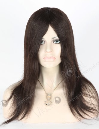 In Stock Brazilian Virgin Hair 14" Straight Natural Color Silk Top Glueless Wig GL-04052