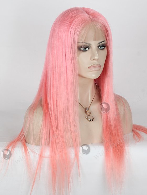 New Arrival Pink Color Silky Straight 22'' Peruvian Virgin Hair Wigs WR-LW-044-1650