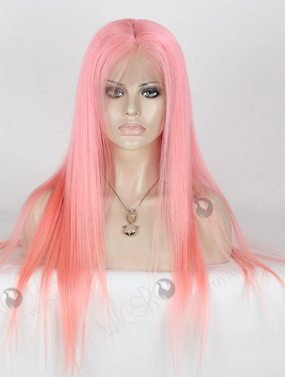 New Arrival Pink Color Silky Straight 22'' Peruvian Virgin Hair Wigs WR-LW-044-1652