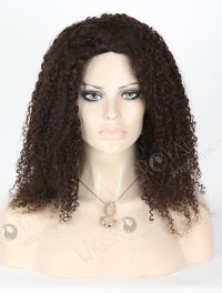 In Stock Brazilian Virgin Hair 18" Tightest Curl Natural Color Full Lace Glueless Wig GL-04050